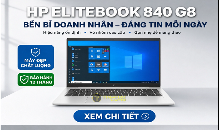 HP EliteBook 840 G8 Cũ Giá Rẻ – i5 Gen 11, RAM 8GB/16GB, SSD 256GB, 14\" FHD