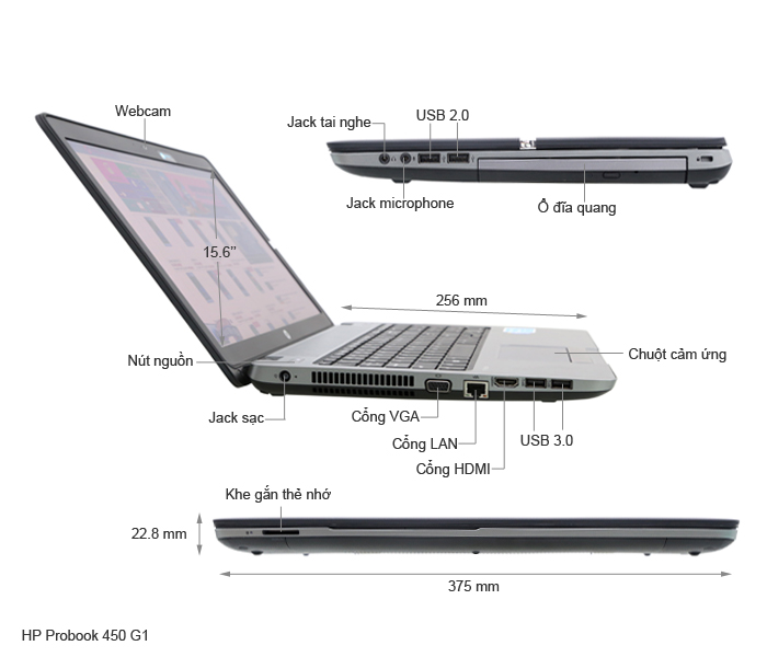 Thời gian chạy pin HP ProBook 450 G1