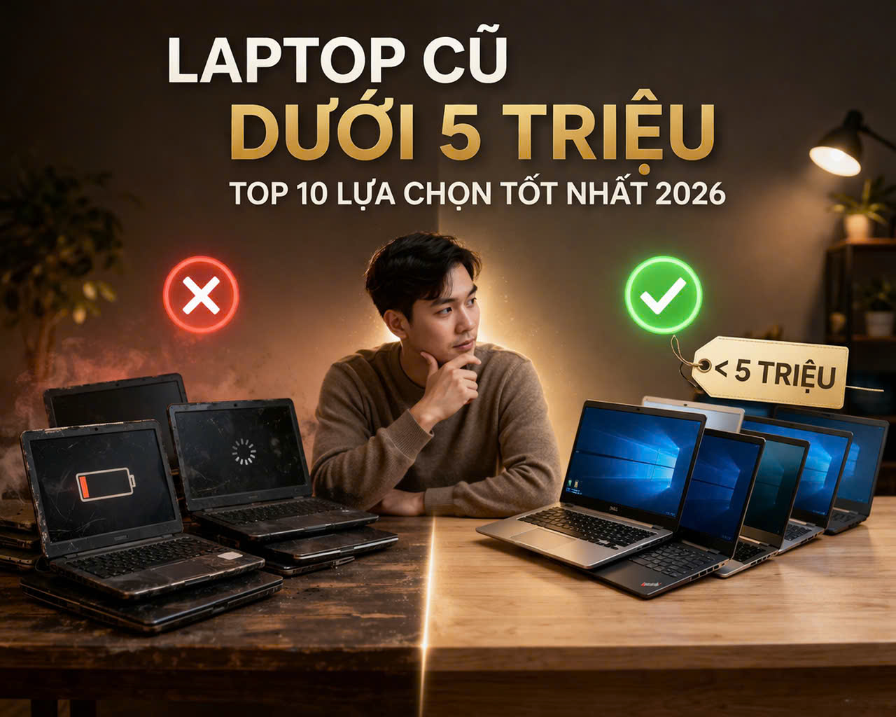 Laptop Cũ Dưới 5 Triệu - Top 10 Lựa Chọn Tốt Nhất 2026